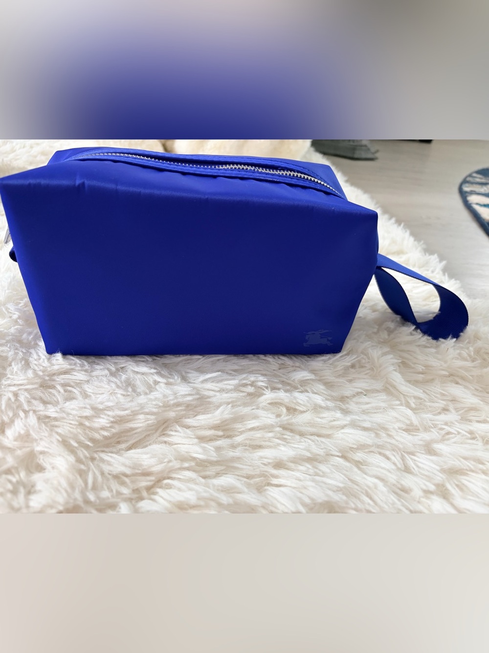 Burberry Royal Blue Interior Zip Pouch